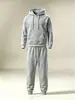 Conjunto de moletom esportivo casual unissex de cor sólida simples, roupas de tamanho europeu para casais para primavera e outono, transfronteiriço