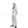 Fantasia de Marinheiro Azul Marinho para Halloween Traje Azul Marinho para Palco Festa a Fantasia Traje Azul Marinho para Brincar