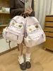 Mochila escolar Ina estilo coreano, linda de dibujos animados, con lunares y diseño de oso, mochila ligera versátil estilo universitario para tutorías