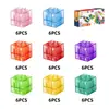 Ímãs Magnéticos Transparentes, Blocos Quadrados Magnéticos, Quebra-Cabeça Magnético Forte Seis Lados, Blocos de Construção Magnéticos, Peças Magnéticas