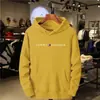 2024 temporada nueva venta directa de fábrica suéter pullover para hombre casual holgado deportivo con capucha manga larga color liso top T