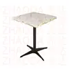 Mesa Cuadrada de Color Nogal para Uso Doméstico, Mesa de Comedor para Uso Comercial, Mesa de Comedor de Madera Maciza para Restaurantes, Mesa de Comedor de Pizarra para Restaurantes de Comida Rápida