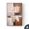 Pintura Decorativa Abstrata Texturizada para Sala de Estar, Arte de Parede de Alta Qualidade para Sofá, Pintura para Pendurar na Entrada, Pintura do Chão ao Teto Estilo Wabi-Sabi