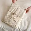 Manta Jacquard de Algodão e Linho Tencel Texturizado de Alta Qualidade Estilo Wabi-Sabi Capa de Sofá Manta de Lazer para Ar Condicionado Xale Longo