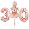 Paquete de Globos de Látex con Lentejuelas Oro Rosa 30 Pulgadas Combinación de Globos de Látex Digitales Decoración para Fiesta de Cumpleaños Infantil