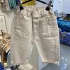 Pantalones largos de otoño para niños de estilo coreano para niños y niñas, holgados y sencillos con bolsillos grandes, pantalones casuales lavados 3 Transfronterizos
