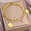 Pulsera Nueva de Moda de Acero de Titanio para Viajeros para Mujer, Joyería de Mano de Lujo Ligero, Pulseras Coreanas de Alta Gama para Parejas, Colección de Pulseras para Mujer