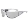 Nuevas Gafas de Sol Punk con Marco Grande Curvado, Tecnología Europea y Americana, Ins, Tendencia Personalizada, Sencillas, para Exteriores, Fotografía Callejera