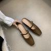 Chinelos Baotou Meia-Taça Estilo Francês para Mulheres, Novo Estilo, Sandálias Pequenas com Salto Interno, Sapatos de Maternidade de Solado Macio para Mulheres