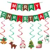 Banderines de Copo de Nieve Navideño, Muñeco de Nieve, Reno, Campana, Set de Decoraciones Colgantes en Espiral, Suministros de Decoración para Fiestas Navideñas, Venta al por Mayor y Personalización