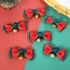 Nuevo lazo pequeño navideño creativo con colgante de campana Atmósfera navideña Decoraciones Adornos para árbol de Navidad