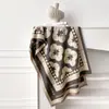 Novo Cachecol de Cashmere Sintético Outono/Inverno 2025 para Mulheres com Estampa Floral de Desenho Animado, Xale Longo Quente e Versátil, Dupla Face