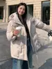 Estilo Coreano Invierno 2026 Nuevo Chaqueta de Plumas de Longitud Media Pinghu para Mujer Casual Engrosada Cintura Ajustable con Capucha Cálida Gama Alta