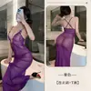 Fan Lei Falda Larga Sexy Lencería Sexy Encaje Transparente Ol Uniforme Profesional Vestido de Antro Conjunto de Pijama 941
