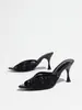 Sandalias de Punta Fina y Boca de Pez con Cordones Cruzados Estilo Europeo y Americano 2026, Mules Cómodos y Elegantes de Tacón Alto para Fiesta y Uso al Aire Libre