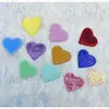 Nuevo Pegatina de Tela Bordada con Cuentas en Forma de Corazón de Dibujos Animados Parche Autoadhesivo para Decoración de Ropa y Bolsos DIY