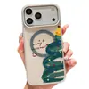 Funda Magnética de Navidad Color-blocking para Teléfono Apple 18PROMAX Funda de Árbol de Navidad para Teléfono Funda para Teléfono MagSafe