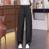 Calça Casual de Cintura Alta Wide Leg Personalizada para Mulheres 2026 Solta Emagrecimento Draping Perna Reta Longa Versátil