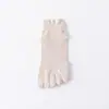 Calcetines de Cinco Dedos para Mujer, Verano, Malla Fina, Diseño Hueco, Absorbentes de Sudor, Resistentes al Olor, Calcetines Cortos Antideslizantes, Calcetines Deportivos de Algodón Puro con Separación de Dedos