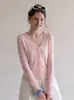 Cárdigan de punto de seda de hielo blanco estilo francés para mujer, chal de verano, camisa corta para aire acondicionado, prenda exterior ligera