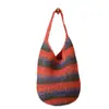 Bolso de Paja de un Solo Hombro Colorido de Moda Nuevo Casual de Gran Capacidad Tejido Bolso de Playa para Vacaciones en la Costa Bolso de Paja Versátil