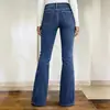 Nuevos Jeans Acampanados Bordados Florales Retro 2026 para Mujer, Pantalones de Campana Elásticos Adelgazantes de Cintura Alta, Exclusivamente para Ventas Transfronterizas