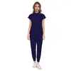 Ropa de Trabajo para Doctora Enfermera Manejo de la Piel Salón de Belleza Enfermera Cirujano Cuello Alto Cómodo Traje de Cirugía Traje Quirúrgico