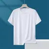 Camiseta de manga curta em malha de seda gelada de secagem rápida para homens, nova para o verão de 2026, top esportivo fresco e respirável, estilo fino