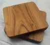 Posavasos de Madera Simple King Kong Teak Cuadrado Posavasos Base para Tazón Almohadilla Aislante de Calor Madera Maciza Gruesa Posavasos Base para Tazón Base de Madera