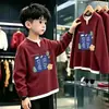 Camiseta de Manga Larga Falsa de Dos Piezas Estilo Nuevo Primavera y Otoño para Niños Medianos y Grandes Bebé Tejido Waffle Estilo Coreano Bonito Camiseta Base