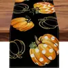 Corredor de Mesa de Temporada de Cosecha de Otoño de Venta Caliente Transfronteriza, Corredor de Mesa de Calabaza y Hoja de Arce, Tela para Mesa de Café, Sala de Estar, Restaurante, Decoración, Mantel