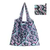 Bolsa de Compras Plegable, Nueva de Gran Capacidad, Bolsa Plegable Ecológica en Stock, Bolsa de Tote de Almacenamiento Plegable Portátil Impresa Creativa