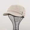 Sombrero ecuestre de gamuza para mujer, plisado, nuevo modelo otoño e invierno, adelgazante, protección UV, gorra tipo boina versátil