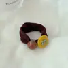 Elásticos de Cabelo com Bolas de Letras Estilo Coreano para Mulheres, Cordas de Cabelo de Alta Qualidade para Coques, Novos Elásticos de Cabelo Coloridos Doces 2025 Atacado