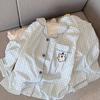Pijamas de Cachorro de Línea Lindo Nicho de Dibujos Animados para Mujer Primavera, Otoño y Verano Conjunto de Ropa de Casa Holgada de Manga Larga para Niñas al Mayoreo