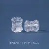 Accesorios de Cristal Blanco Piezoeléctrico Tallado de León y Zorro de Nueve Colas, Pulsera de Oso y Pixiu, Joyería Hecha a Mano Exquisita para DIY al por Mayor