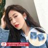 Aguja de Plata S925 Acrílico Coreano Cuadrado Fresco Verano Simple Pendientes Pequeños Pendientes de Gelatina Pendientes B545