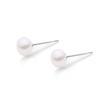 Aretes Rueda de la Fortuna Perla Luz de Luna Blanca para Mujer Plata S925 Pura Joyería Tremella Simple Nicho Estilo Natural Exquisito Sensación de Alta Gama