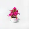 Nueva planta artificial de hierba de peonía de 5 piezas en maceta para decoración de mesa de hotel, maceta mini para fotografía y arreglo