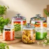 Frasco de Vidrio para Kimchi Vidrio Transparente Engrosado Lata para Kimchi Sello de Agua Sellado Frasco para Verduras en Escabeche Frasco para Col Agria Picante