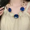 Novo Colar Acrílico Estilo Étnico Europeu e Americano Simples e Elegante para Mulheres Moda Primavera e Verão Corrente de Clavícula Personalizada Temperamento