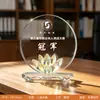 Trofeo Personalizado Creativo de Pentagrama de Cristal, Souvenir del Premio al Empleado Destacado de la Reunión Anual, Exhibidor de Honor de Medalla de Cristal