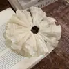 Verano Primer Amor Encaje Blanco Volante Scrunchie Estilo Coreano Simple Suave Nuevo Lazo para el Cabello Accesorios para el Cabello Venta al por Mayor