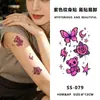 Pegatinas de tatuaje estilo vintage, duraderas e impermeables, colores fluorescentes imitación Y2K, maquillaje retro moderno unisex para brazos y clavículas