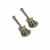 Acessórios para joias DIY pingente de liga de guitarra caveira pingente pequeno de liga vintage P111