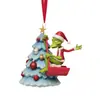 Nuevos Adornos Planos Acrílicos Colgantes Transfronterizos Navidad Creativo Grinch Decoraciones para Árbol de Navidad Decoración de Coche Mochila
