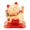 Gato de la Suerte Solar de 2.5 pulgadas para Cruce de Fronteras Gato que Saluda Adorno para Pastel de Horneado de Coches Regalo de Año Nuevo Venta al por Mayor