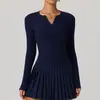 Top de yoga de manga larga Amazon para mujer, otoño e invierno, cuello en V, adelgazante, entallado a la cintura, camiseta deportiva y de fitness, popular en Xiaohongshu