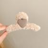 Pinza para el Cabello Grande de Peluche para Mujer 2025 Modelo Nuevo Pinza Tiburón de Gama Alta Estilo Coreano Sensación de Alto IQ Pinza Melard