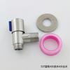 Válvula de triángulo de rosca de 4 puntos de acero inoxidable 304 para agua fría y caliente, grifo especial mini para lavadora, entrada de inodoro ultracorta